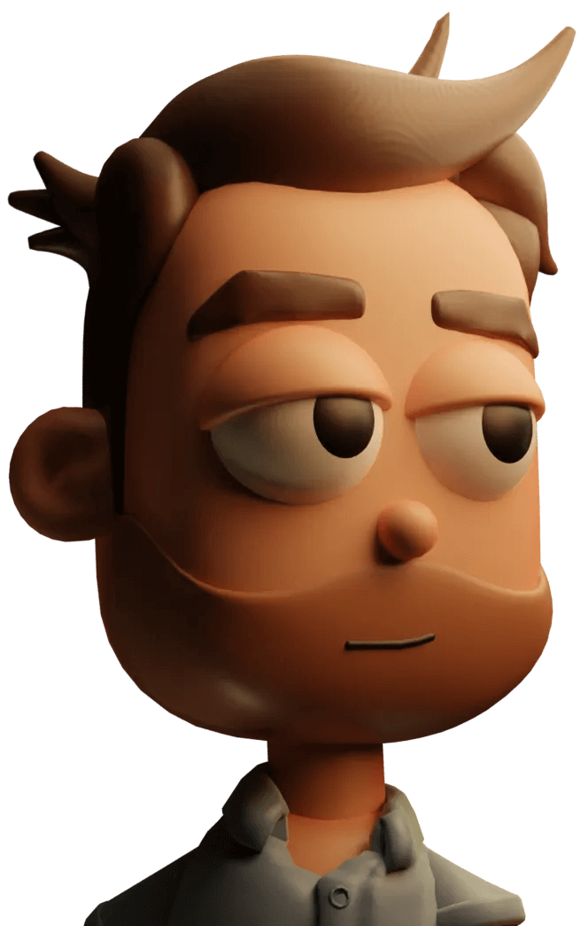 3D caricature of Mark Danhofer