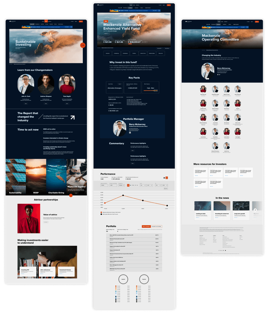 Mackenzie website exploration from the case study